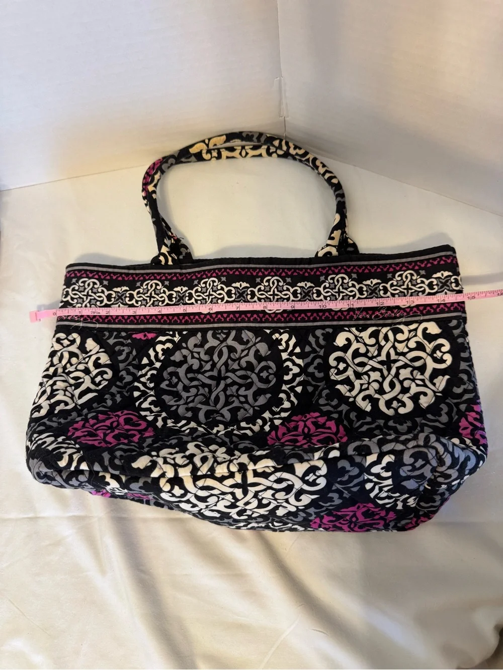 Vera Bradley Black, White & Pink Quilted Bag